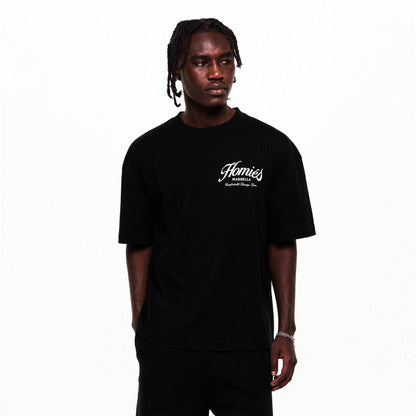 Black - Side - Homies Marbella Mens Essentials Oversized T-Shirt