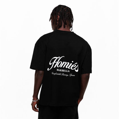 Black - Lifestyle - Homies Marbella Mens Essentials Oversized T-Shirt