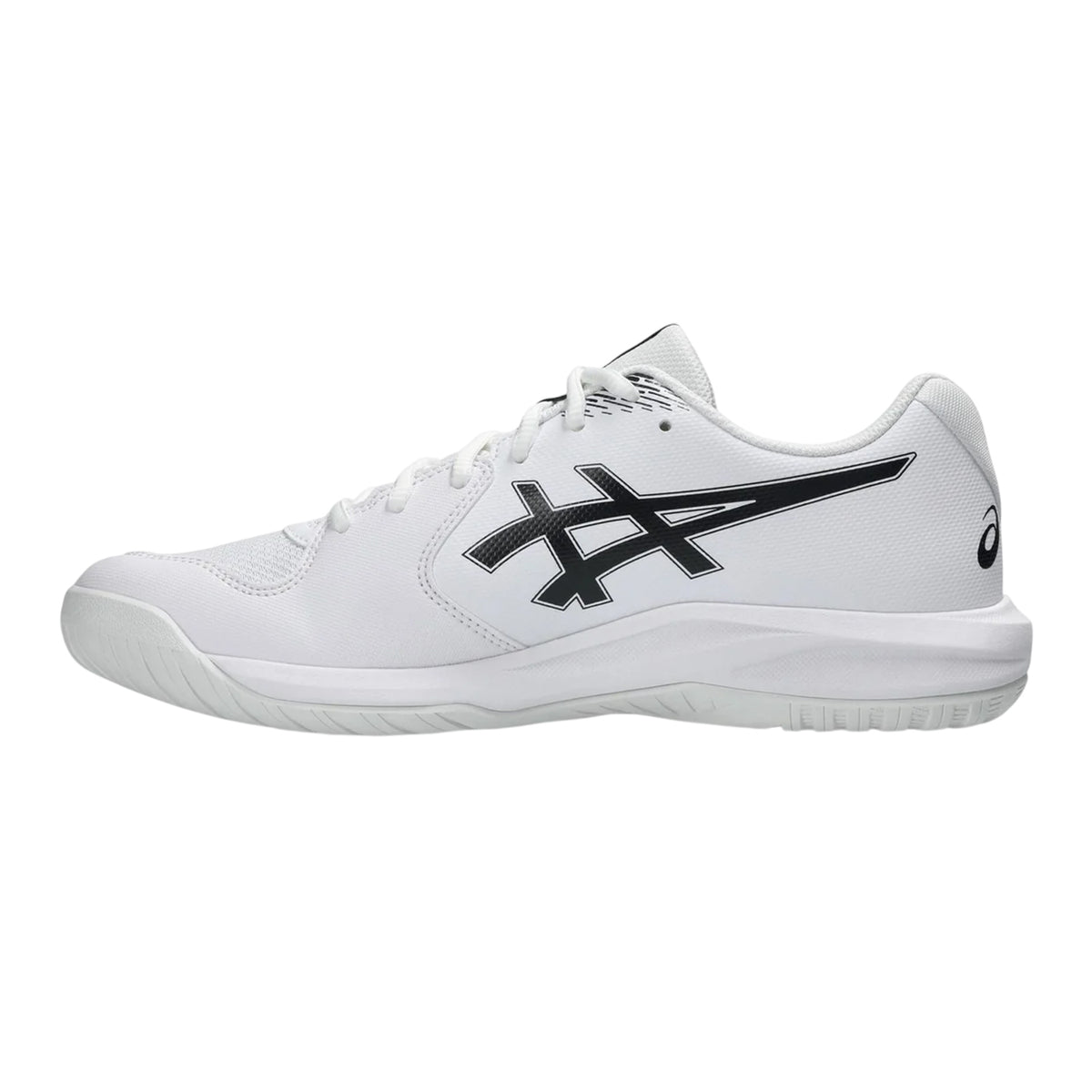 White-Black - Side - Asics Mens Tennis Shoes