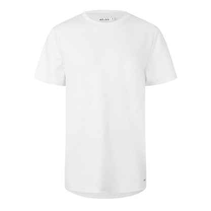 White - Front - Belier Mens Premium Logo T-Shirt