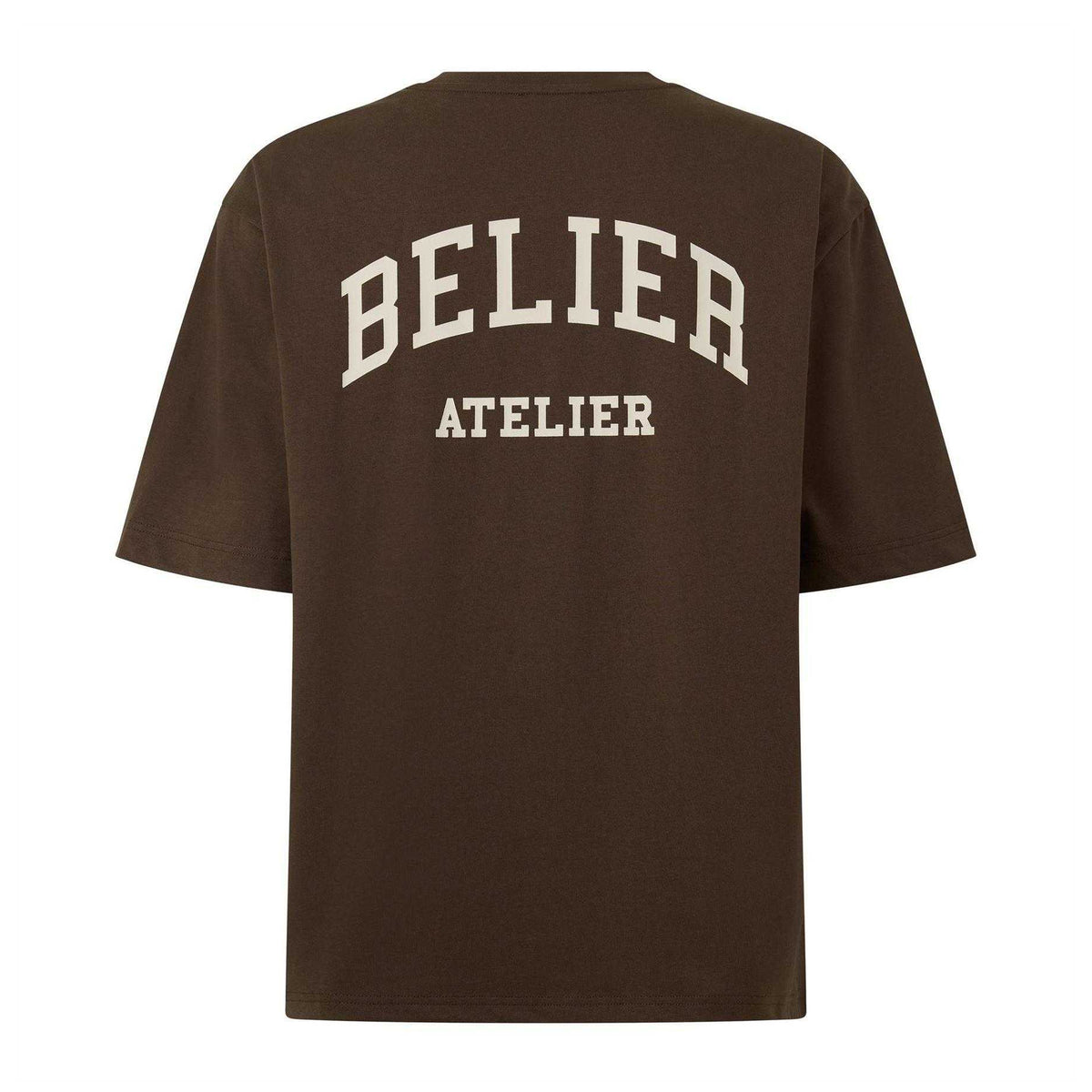 Brown-Ecru - Back - Belier Mens Campus Atelier T-Shirt