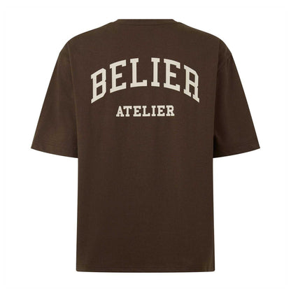 Brown-Ecru - Back - Belier Mens Campus Atelier T-Shirt