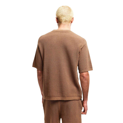 Mocha - Lifestyle - Belier Mens Logo Knitted T-Shirt