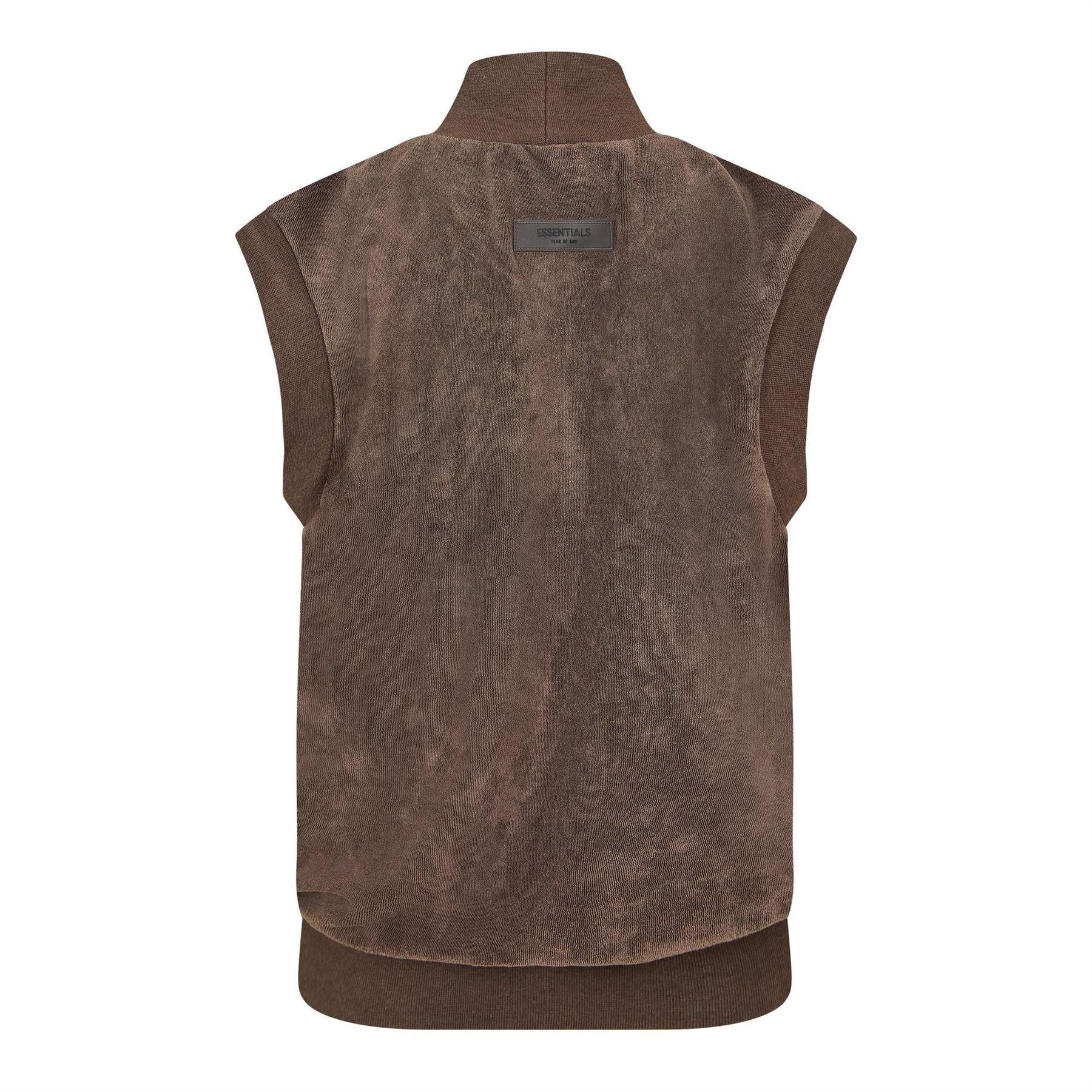 Black - Back - Fear Of God Essentials Womens-Ladies Sweater Vest