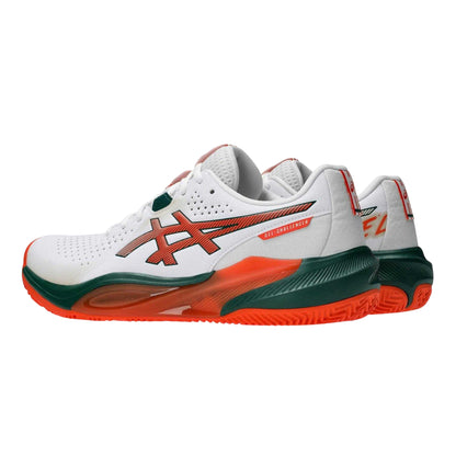 White-Orange - Back - Asics Mens Challenger 15 Trainers