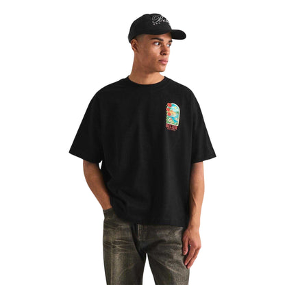 Black - Side - Belier Mens St. Tropez Arch Graphic Print T-Shirt
