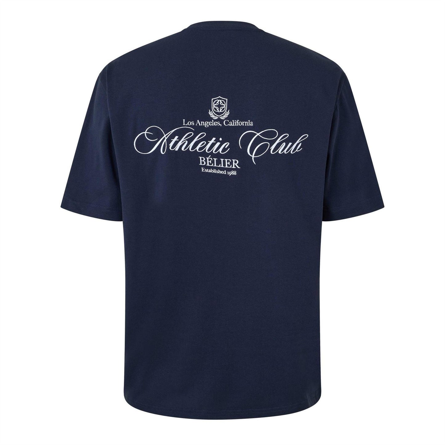 Navy - Back - Belier Mens Printed Athletic T-Shirt