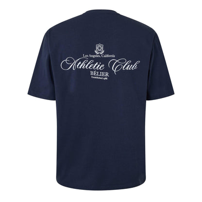 Navy - Back - Belier Mens Printed Athletic T-Shirt