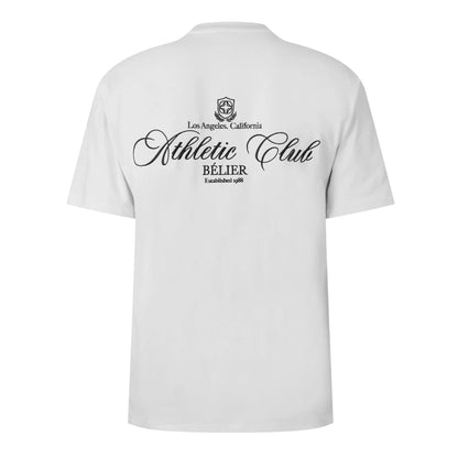 White - Back - Belier Mens Printed Athletic T-Shirt