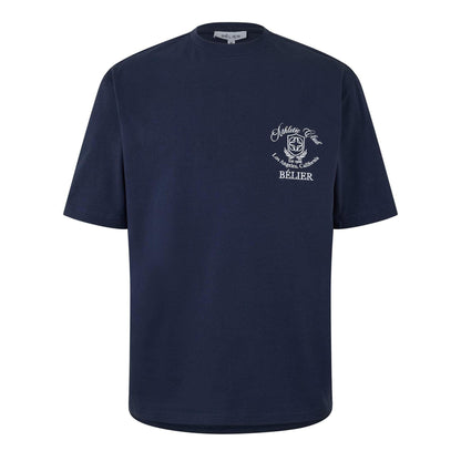 Navy - Front - Belier Mens Printed Athletic T-Shirt