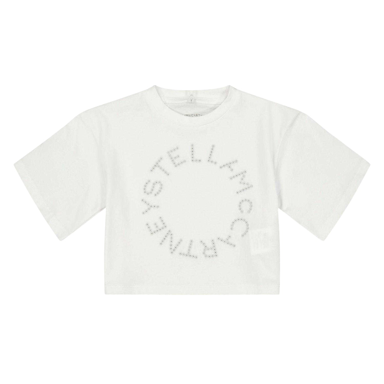 White - Front - Stella McCartney Girls Cropped Crop Top