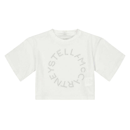 White - Front - Stella McCartney Girls Cropped Crop Top
