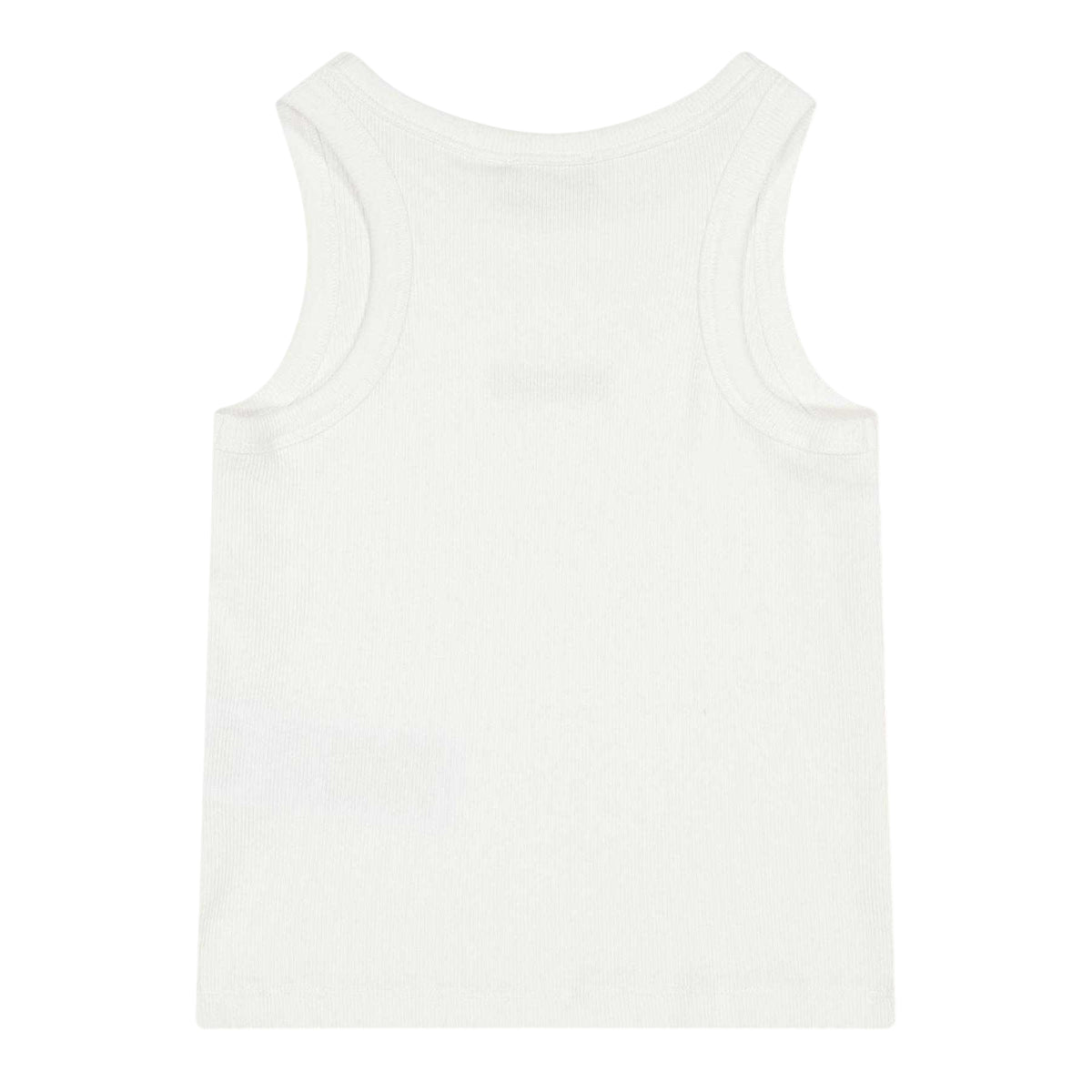 White - Back - Moschino Girls Logo Ribbed Short-Sleeved Crop Top