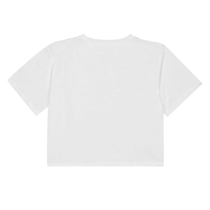 White - Back - Stella McCartney Girls Logo Crop Top