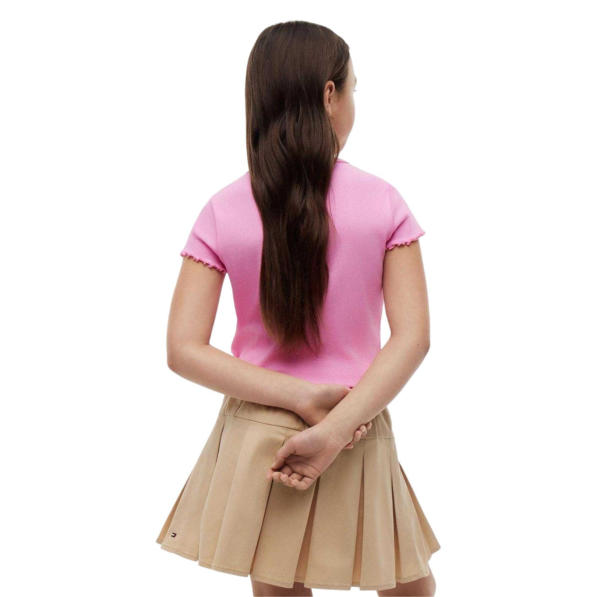 Pink - Back - Tommy Hilfiger Girls Crop Top