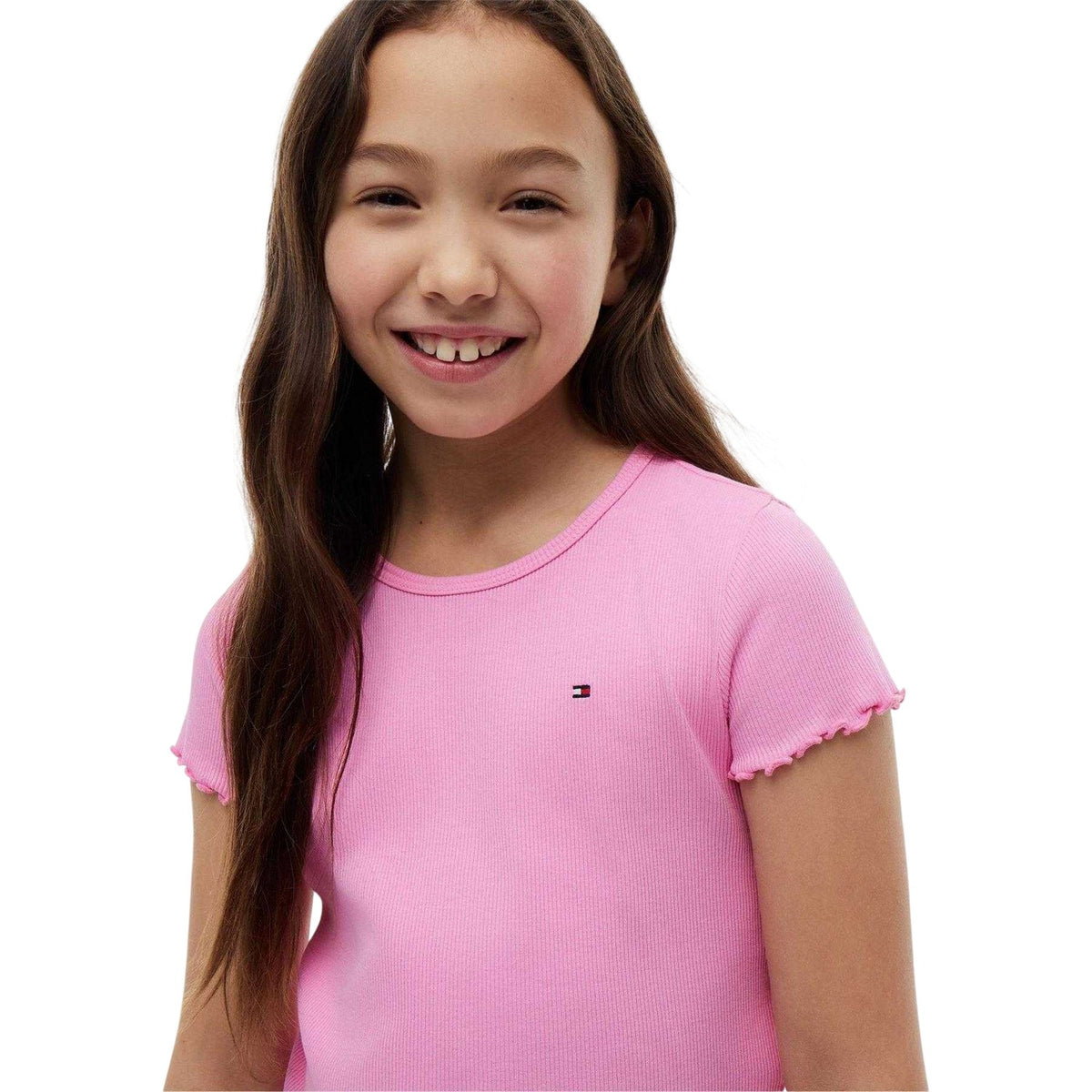 Pink - Side - Tommy Hilfiger Girls Crop Top