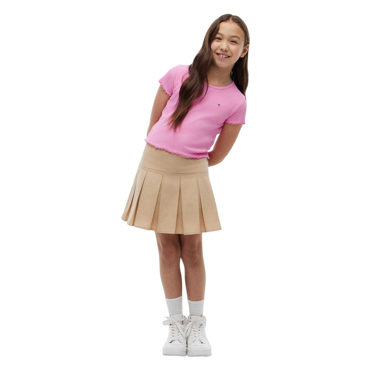 Pink - Pack Shot - Tommy Hilfiger Girls Crop Top
