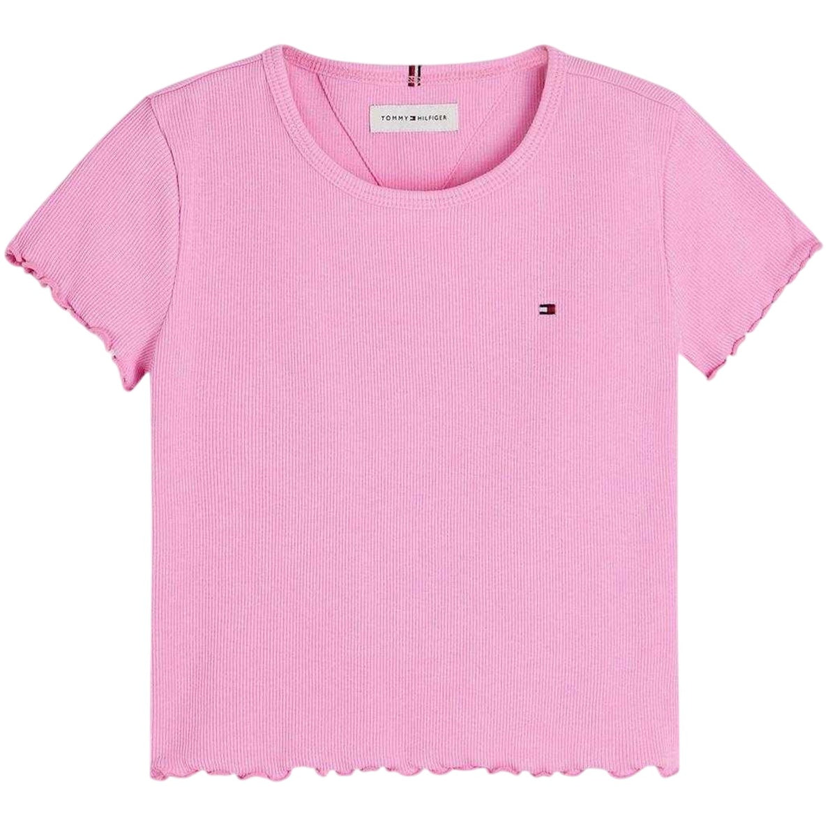 Pink - Front - Tommy Hilfiger Girls Crop Top