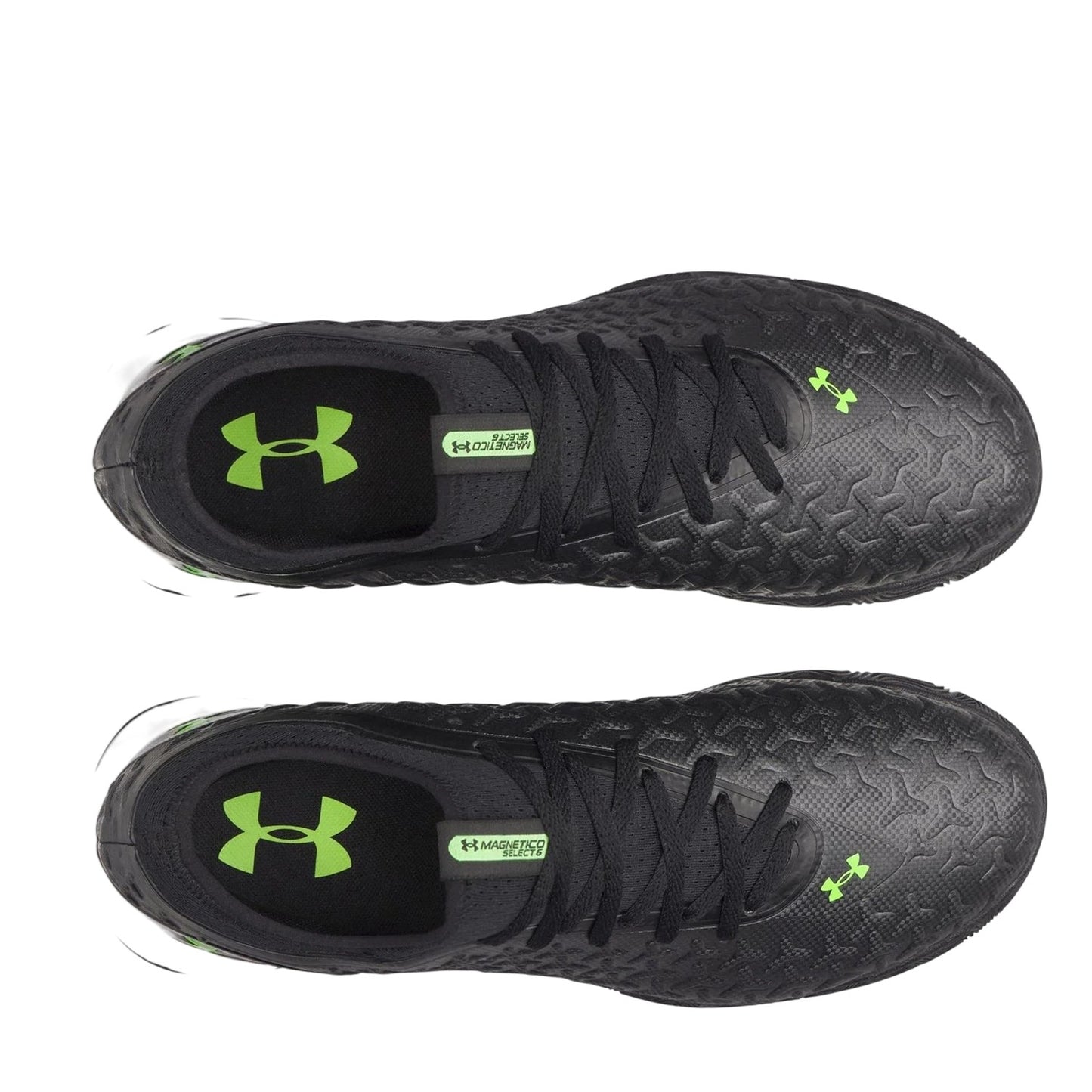 Black-Green - Side - Under Armour Mens Magnetico Textured Football Boots