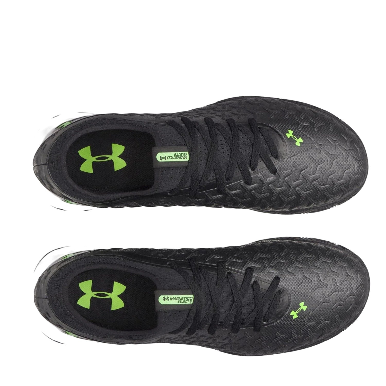 Black-Green - Side - Under Armour Mens Magnetico Textured Football Boots