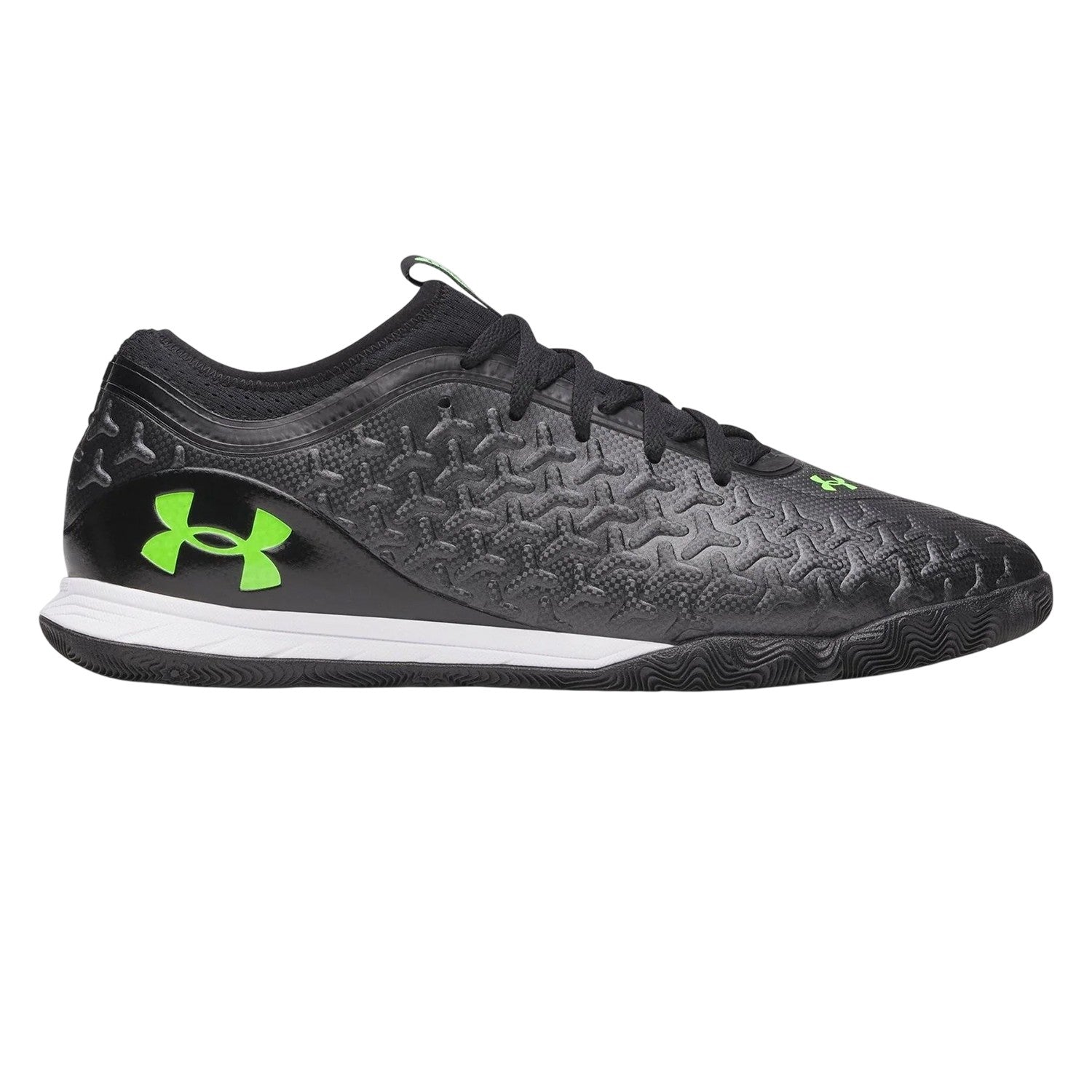 Black-Green - Front - Under Armour Mens Magnetico Textured Football Boots