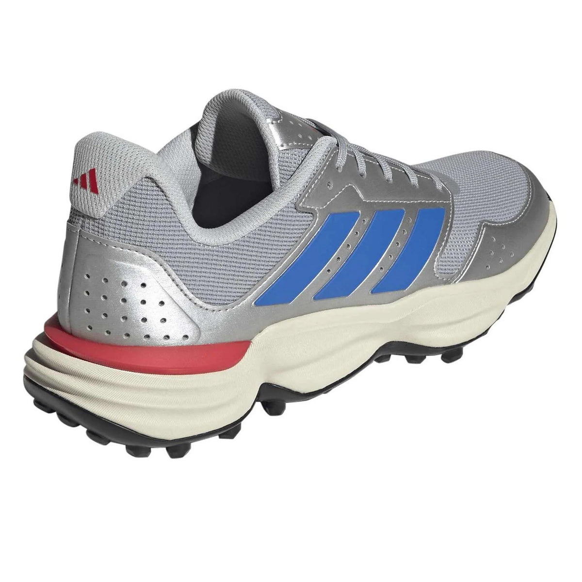 Metallic Silver - Back - Adidas Mens 3 Stripes Hockey Shoes