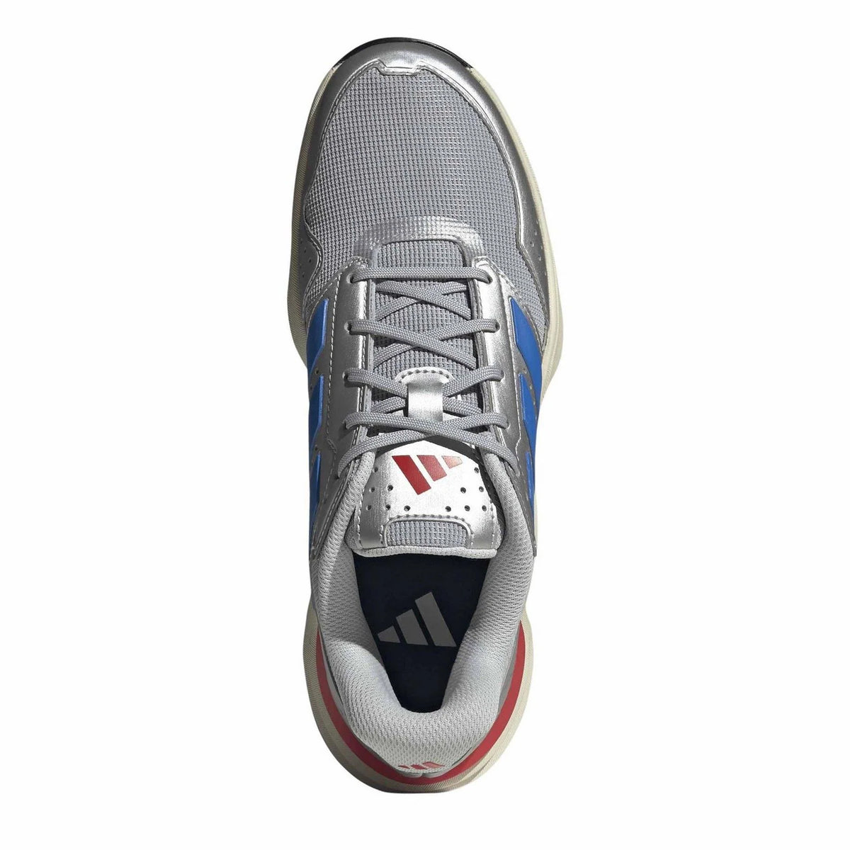 Metallic Silver - Pack Shot - Adidas Mens 3 Stripes Hockey Shoes