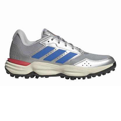 Metallic Silver - Front - Adidas Mens 3 Stripes Hockey Shoes
