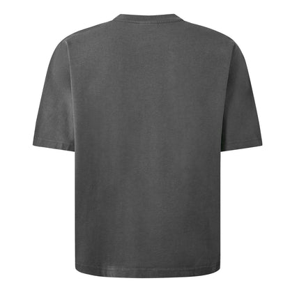 Washed Grey - Back - GodMade Mens Logo Cotton Regular T-Shirt