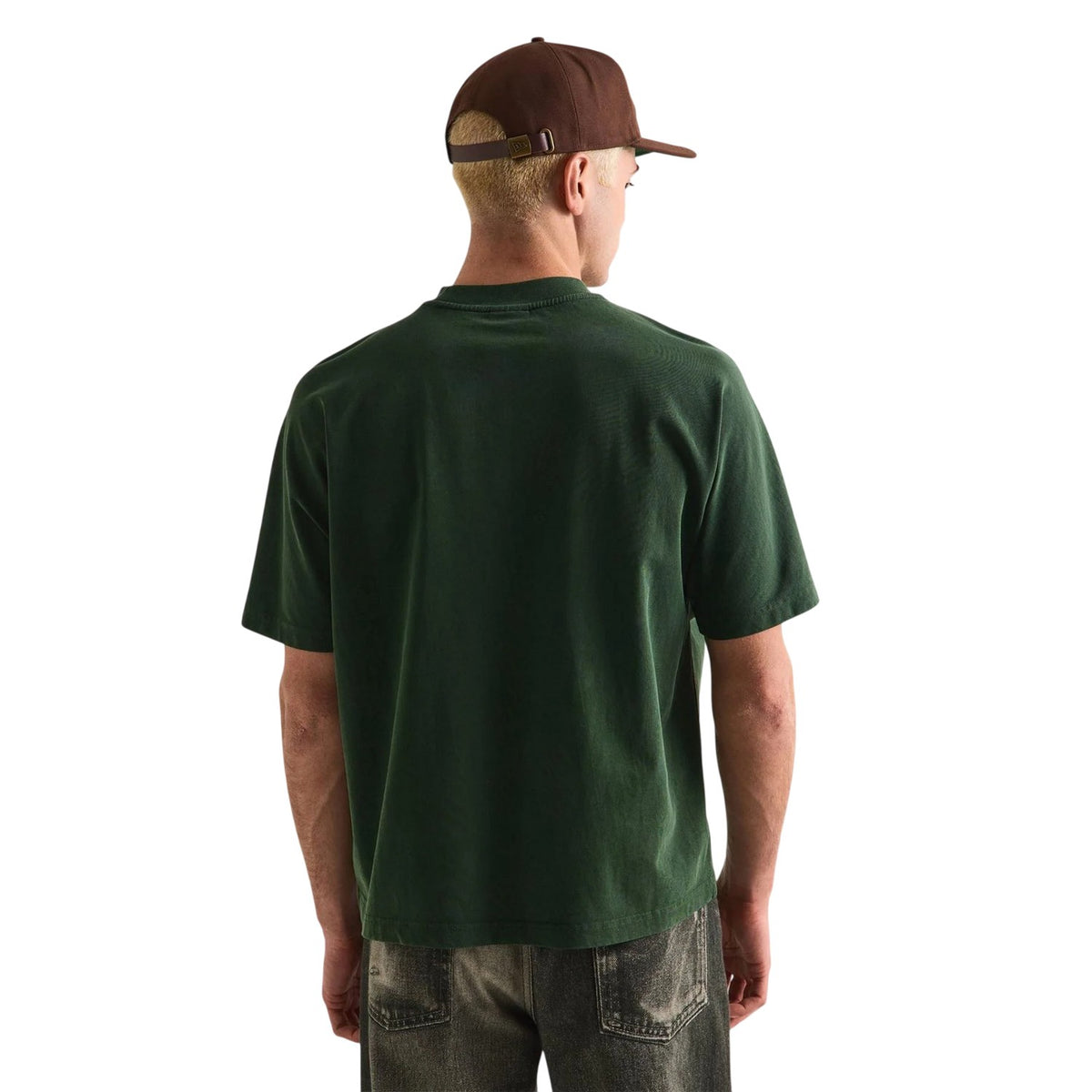 Washed Green - Pack Shot - GodMade Mens Logo Cotton Regular T-Shirt