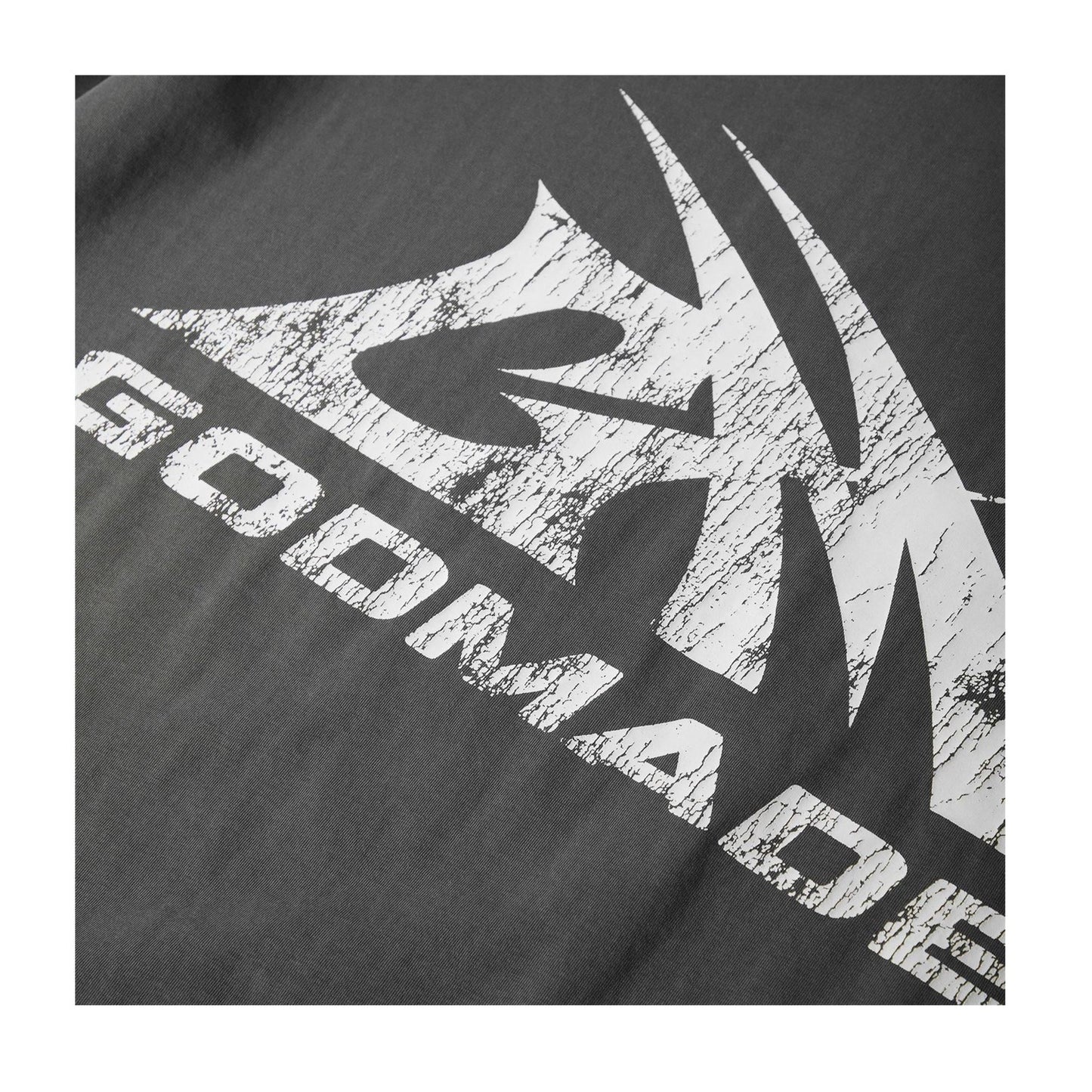Washed Grey - Side - GodMade Mens Logo Cotton Regular T-Shirt
