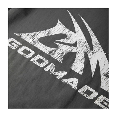 Washed Grey - Side - GodMade Mens Logo Cotton Regular T-Shirt