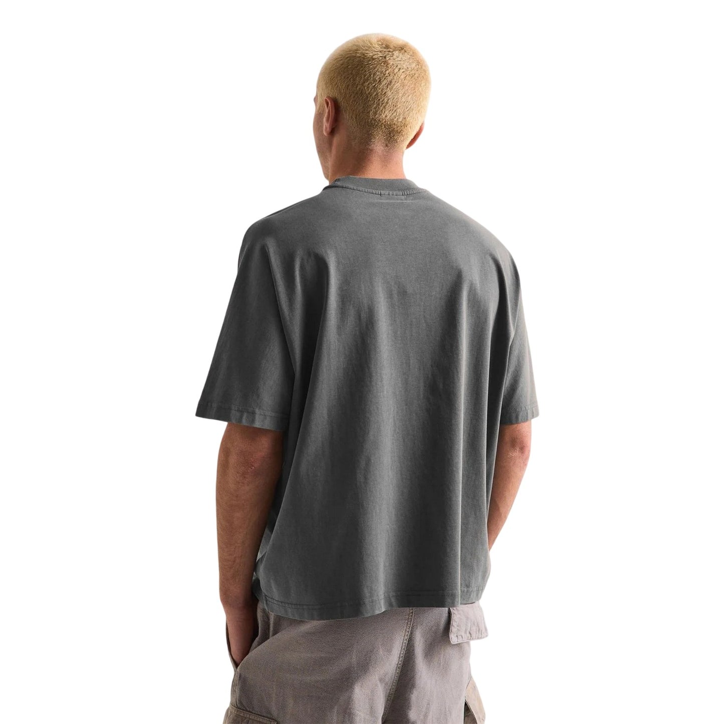 Washed Grey - Pack Shot - GodMade Mens Logo Cotton Regular T-Shirt