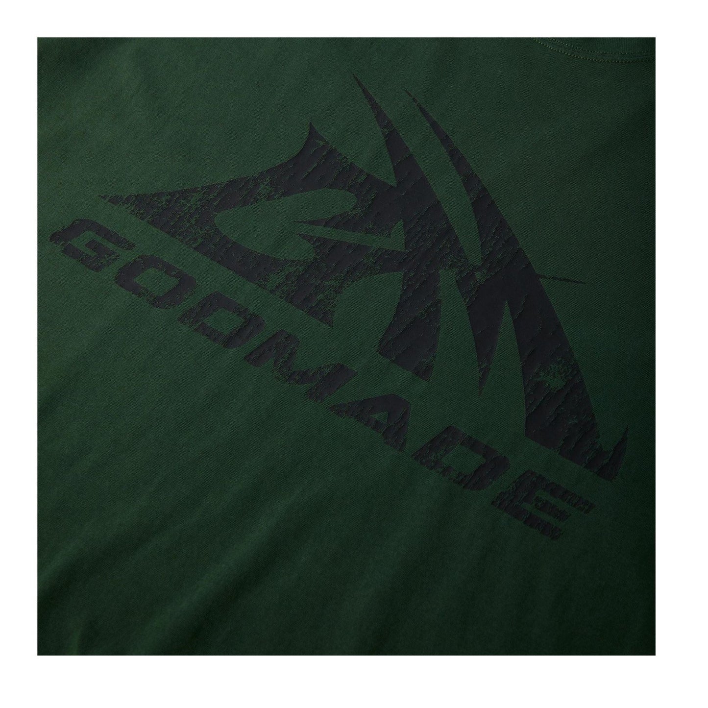 Washed Green - Side - GodMade Mens Logo Cotton Regular T-Shirt