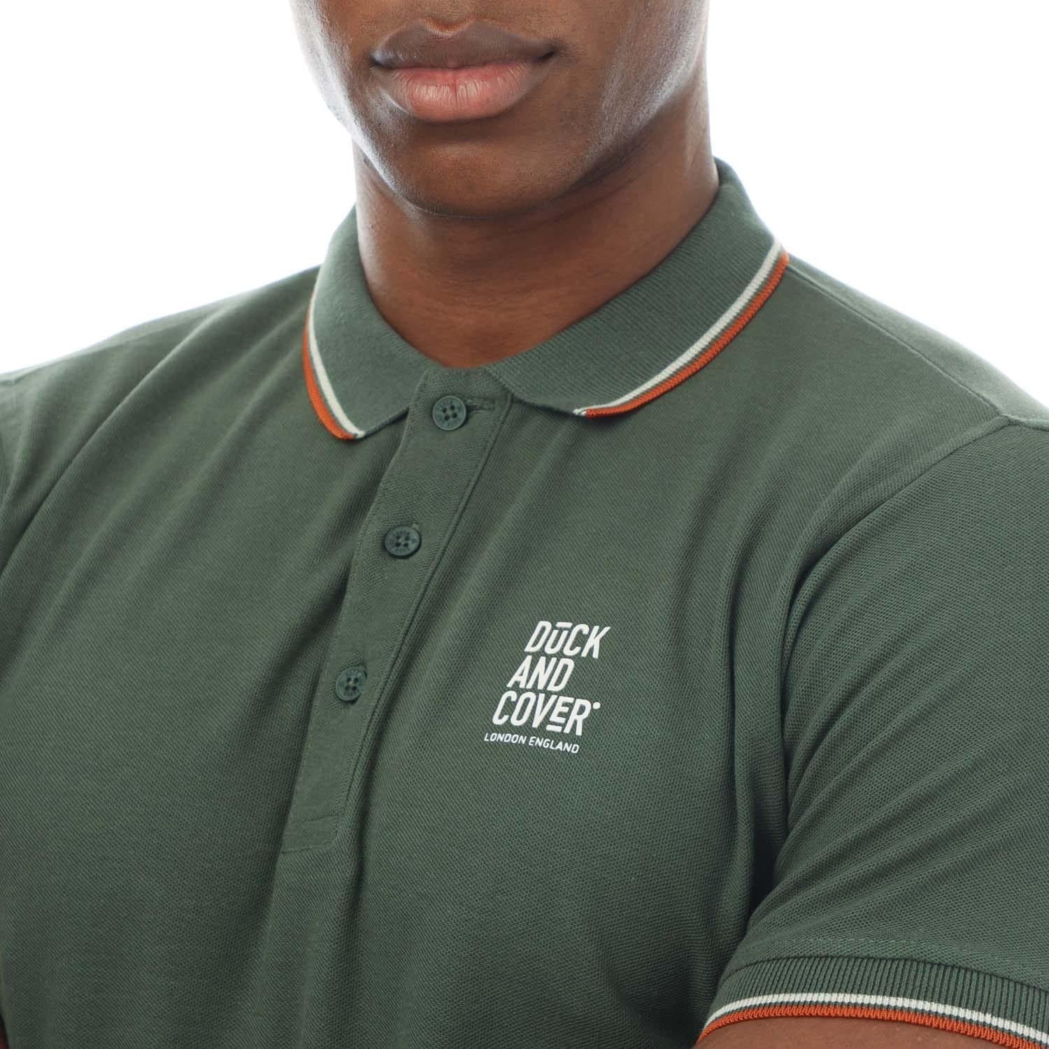 Green-Light Green-Blue - Side - Duck and Cover Mens Melports Polo Shirt