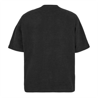 Black-Yellow - Back - GodMade Mens Logo Boxy T-Shirt