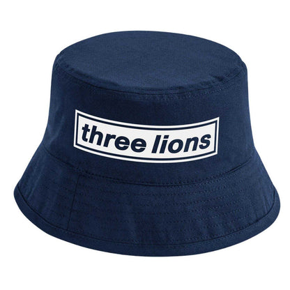 Blue - Front - Sport Direct Three Lions Bucket Hat