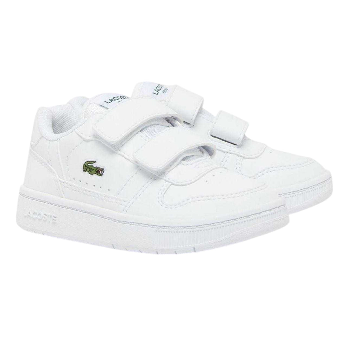 White - Pack Shot - Lacoste Childrens-Kids T-Clip Set Trainers