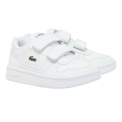 White - Pack Shot - Lacoste Childrens-Kids T-Clip Set Trainers