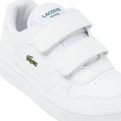 White - Close up - Lacoste Childrens-Kids T-Clip Set Trainers