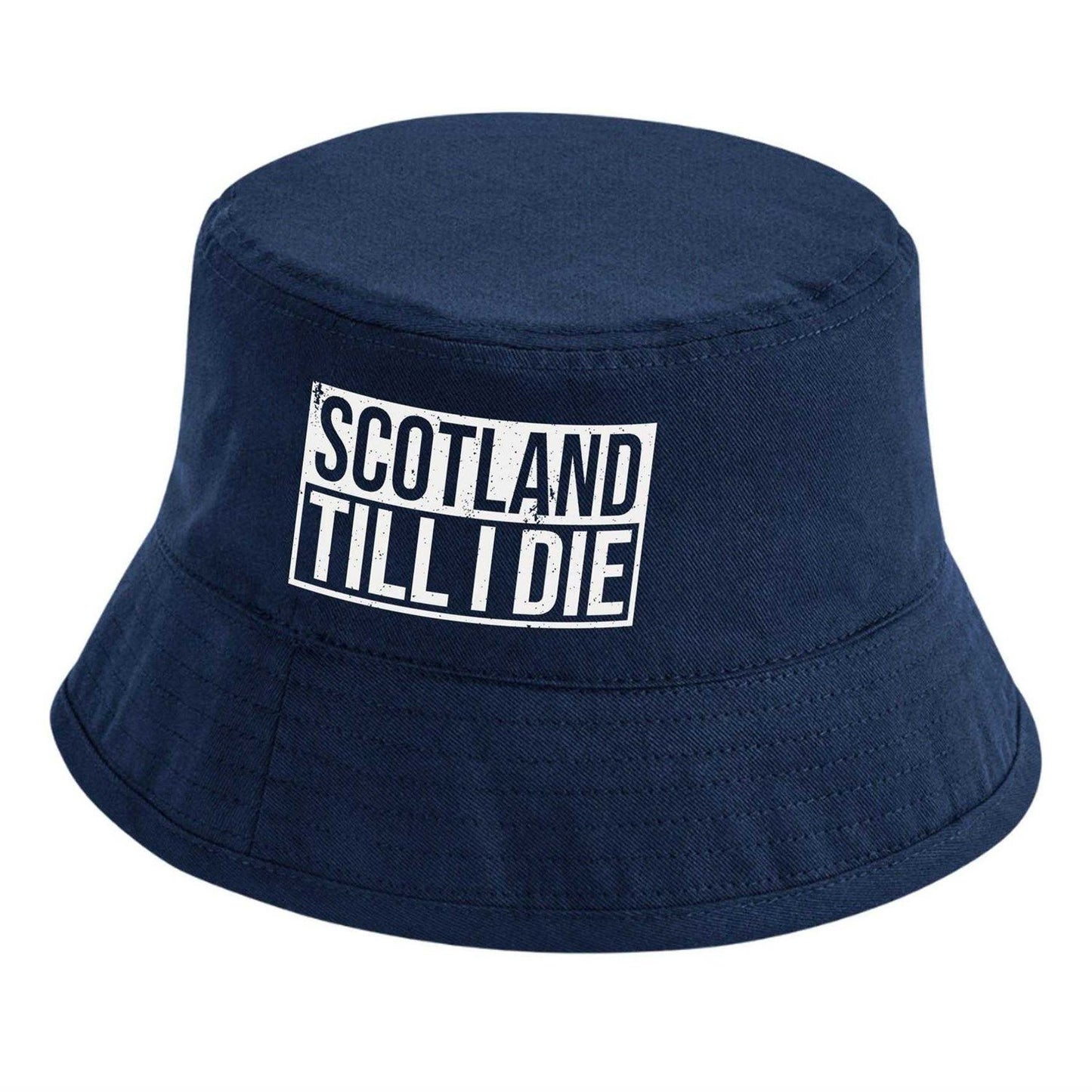 Blue-White - Front - Sport Direct Scotland Till I Die Bucket Hat