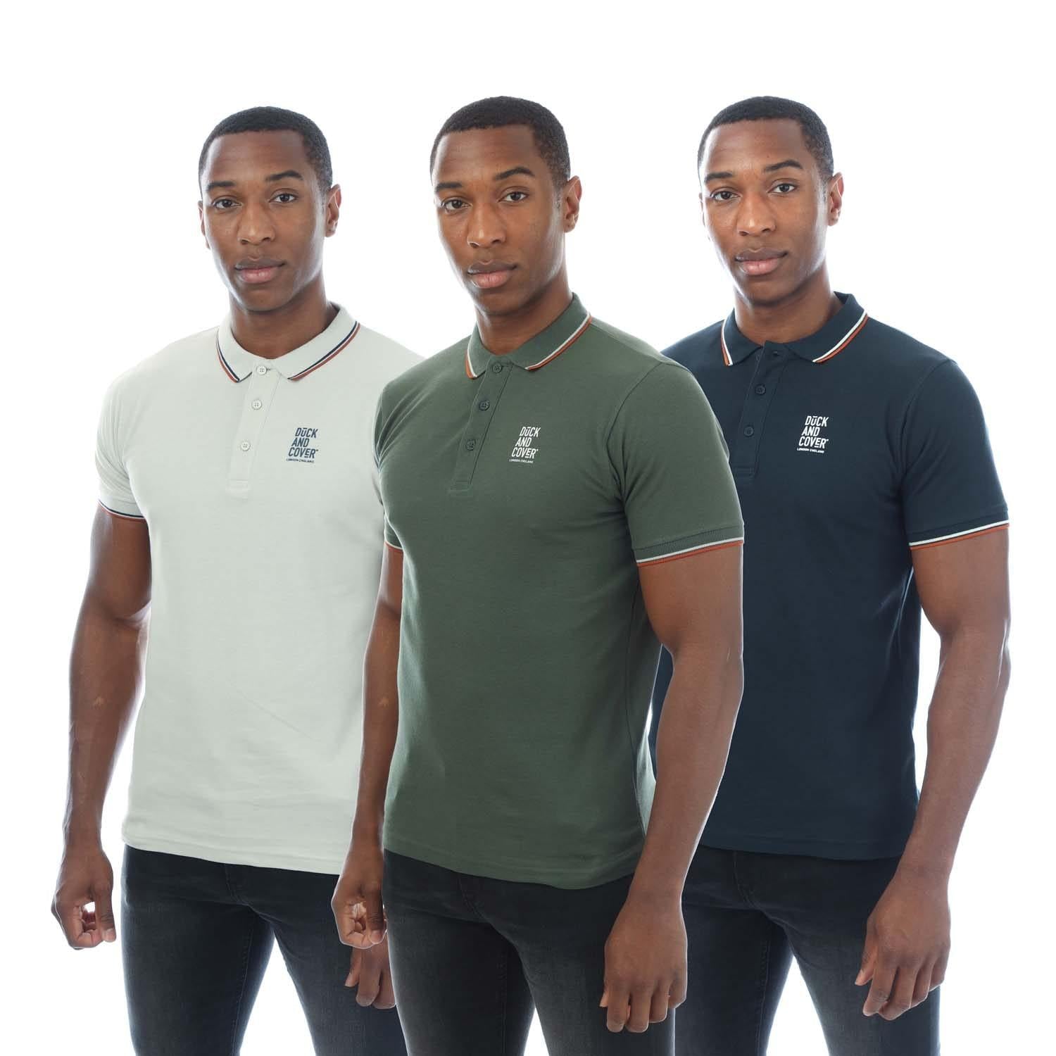 Green-Light Green-Blue - Front - Duck and Cover Mens Melports Polo Shirt