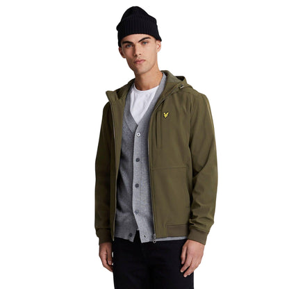 Olive - Lifestyle - Lyle & Scott Mens Embroidered Logo Soft Shell Jacket
