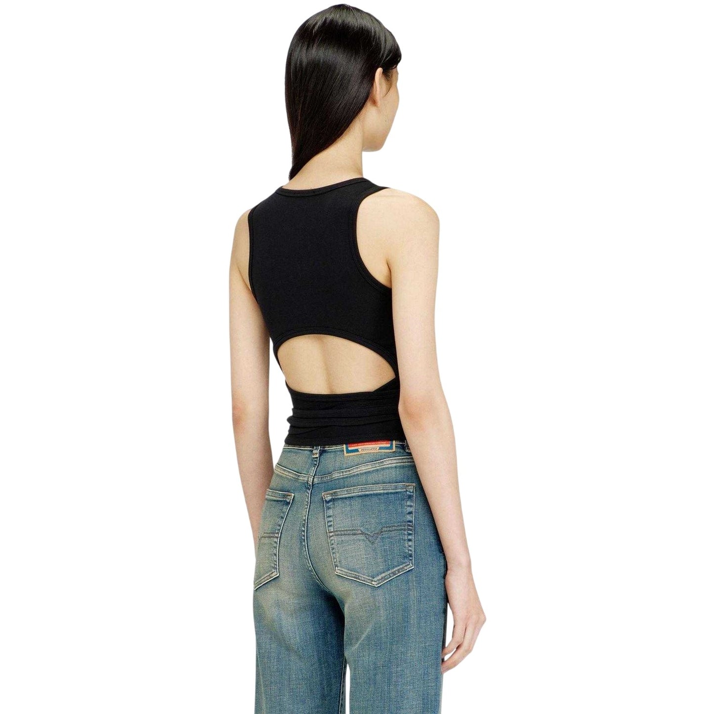 Diesel - Back - Diesel Womens-Ladies Strappy Sleeveless Crop Top