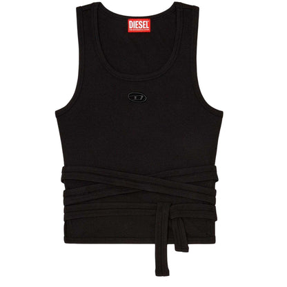 Diesel - Front - Diesel Womens-Ladies Strappy Sleeveless Crop Top