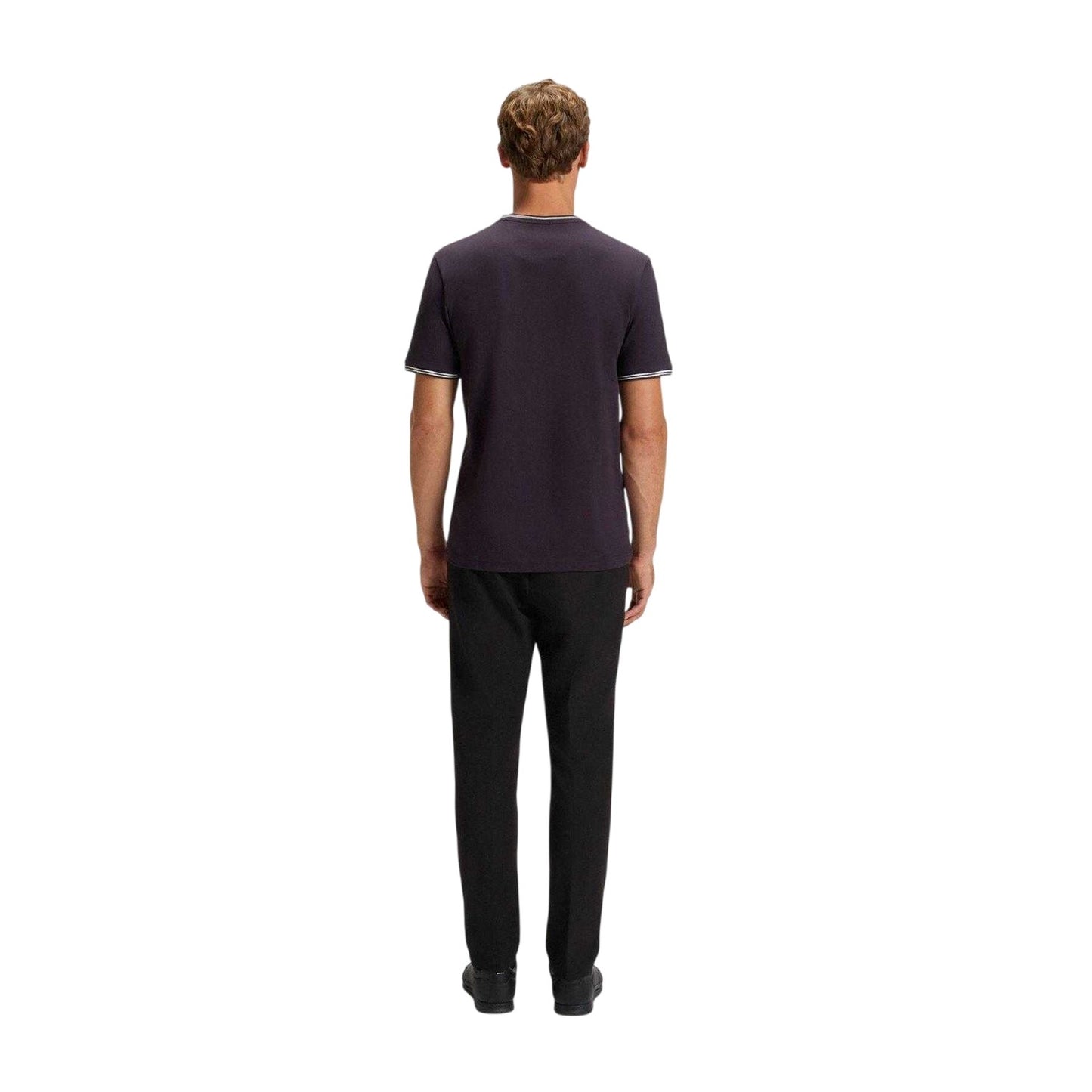 Purple - Back - Boss Mens Taul Short-Sleeved T-Shirt