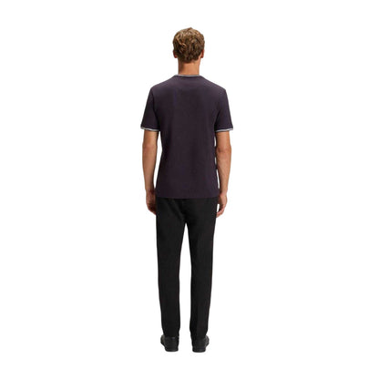 Purple - Back - Boss Mens Taul Short-Sleeved T-Shirt