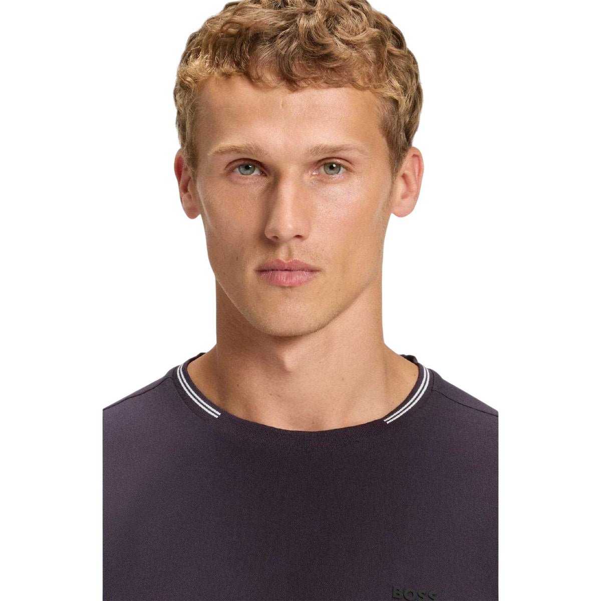 Purple - Side - Boss Mens Taul Short-Sleeved T-Shirt