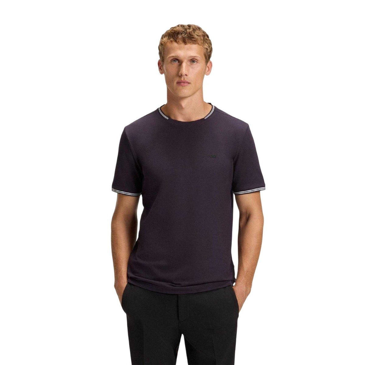 Purple - Lifestyle - Boss Mens Taul Short-Sleeved T-Shirt