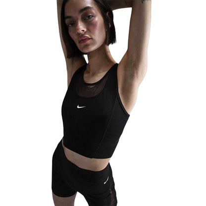 Black - Lifestyle - Nike Womens-Ladies Cropped Snug Fit Tank Top